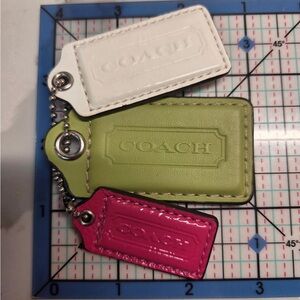 Coach Leather Tag Trio